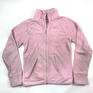Nike Vintage Sport Pink Fleece Full Zip Fit Therma Jacket Women’s Size S - Picture 1 of 17