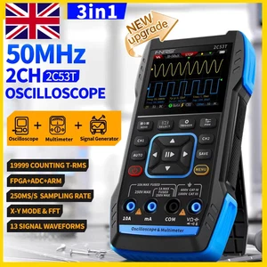Digital Oscilloscope Multimeter 3in1 Portable Signal Generator 50MHz 250MS/s UK - Picture 1 of 14