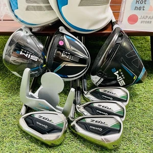 Ladies TaylorMade FullSet USED SIM2 1w SIM 3w RBZ Iron 789Pw New SIM2 7w 8pic - Picture 1 of 24