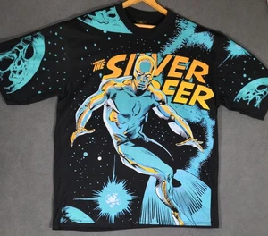 Vintage Modern Silver Surfer Vs Cable AOP Big Graphic T-Shirt Size 2XL  - Bild 1 von 4