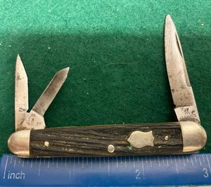 J.A. Henckels Snowshoe Whittler Knife, Genuine Stag Handles ! - Picture 1 of 5