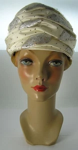 Modelo femenino años 40 decoración ojos dormitorio sombrero maniquí cabeza composición-yeso 54 - Imagen 1 de 12