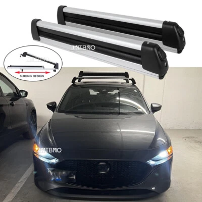 2 barras transversales de aluminio para esquí snowboard coche portadores para Mazda 2 3 5 6  Foto 1 de 4