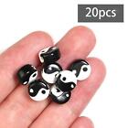 20Pcs Yin Yang Beads Tai Chi Bagua Decorative Durable Spacer Beads for Chains
