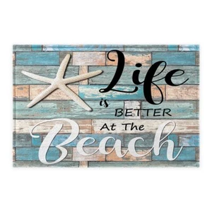Beach Starfish Bath Mat Shower Floor Mats Foam Door Rug Indoor Kitchen Washable - Picture 1 of 7