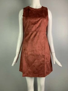 NWT ONLY Womens Frankie Faux Suede Mini Dress Marsala EU Size 40 - Picture 1 of 5