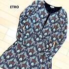 Etro Dress Rayon 100 All Over Pattern 42 W44cm/L87cm JAPAN