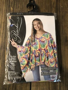 Hippie Poncho Costume Halloween Fancy Dress - Picture 1 of 3