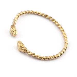 Pulsera de remolino retorcido serpiente latón crudo (64 mm tamaño interior - ajustable) 5490 - Imagen 1 de 4