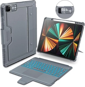 IPad Air 13 inch M2 2024 Keyboard Backlit Bumper Case for IPad Pro 12.9 (3rd, 4t - Picture 1 of 6
