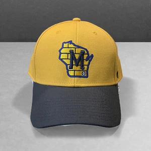 Milwaukee Brewers 47' Brand State Logo Two Tone MVP Adjustable Hat - NWOT - Picture 1 of 5