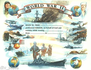 Weltkrieg Zertifikat blanko unbenutzt postfrisch US Naval Institute - Bild 1 von 1
