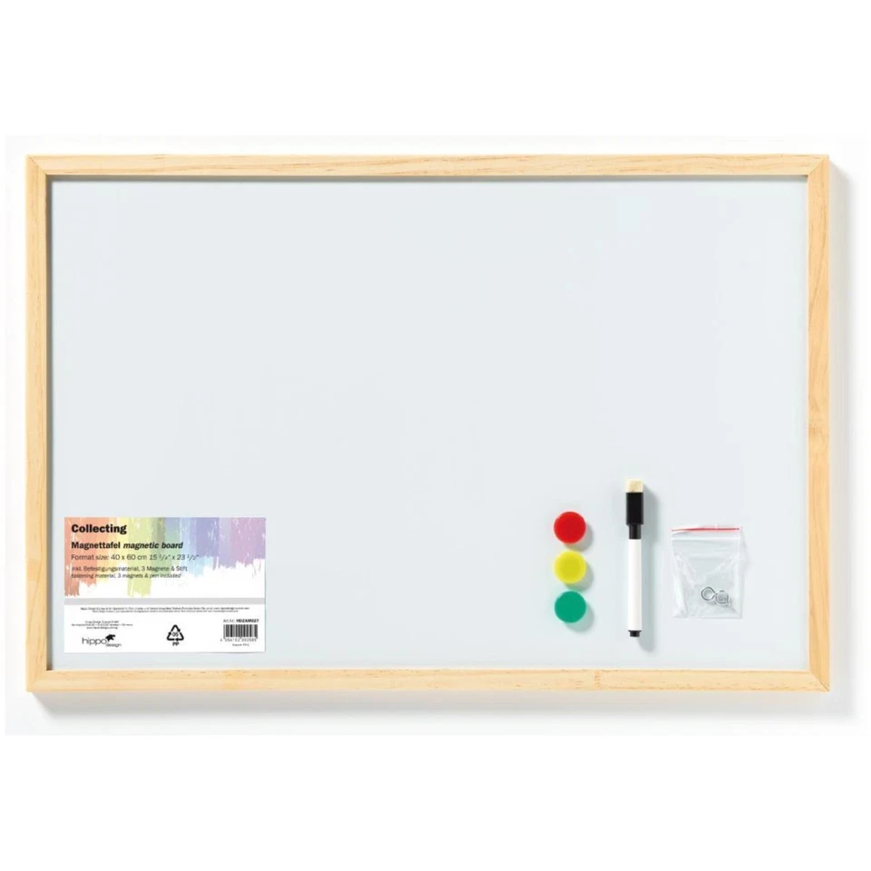 Magnettafel, Wandtafel, Memoboard, Pinnwand, weiß, beschreibbar, 40x60cm - Bild 1 von 4