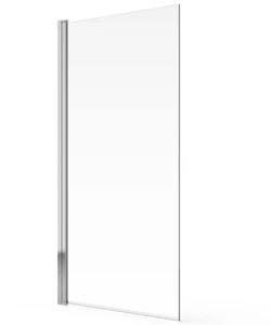 Aqualux 6mm Square Bathscreen 1500x900 Chrome - Picture 1 of 2