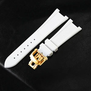 Quality Rubber Silicone Watch Band Straps Mens for Patek Philippe NAUTILUS 25mm - Picture 1 of 62
