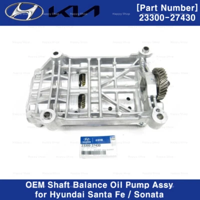 Equilibrio de eje de bomba de aceite genuino OEM 2330027430 para Hyundai Santa Fe Sonata Trajet Foto 1 de 4