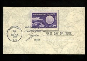 US FDC #1173 Unknown NIM 1960 Washington DC Space Satellite Echo 1 HC - Picture 1 of 2
