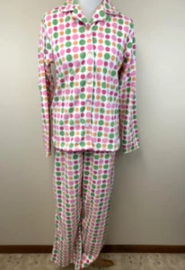 NWT Gymboree Mommy M Polka Dot Microfleece Pajama Set White Pink Green - Picture 1 of 4