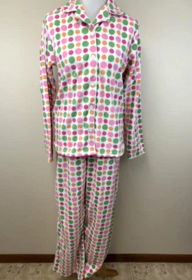 Новый с Ярлыками Gymboree мама M в горошек микрофлис пижамы комплект белый розовый зеленый - Изображение 1 из 4