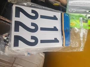 Hillman 3 pulgadas Juego de números autoadhesivos de vinilo negro 0-9 23 piezas. - Pack de 6 - Imagen 1 de 2