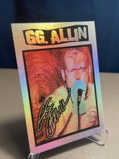 GG. Allin Punk Rock Icon Custom Refractor Art Card