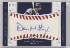 2018 Panini National Treasures Game Ball Signatures /35 Don Mattingly Auto