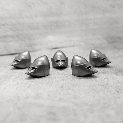 Paquete de 5 bloques de casco de caballero gris accesorios para minifiguras gt1VS01 visera Foto 1 de 3