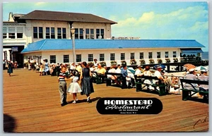 Vtg Ocean Grove NJ Homestead Restaurant on the Boardwalk 1960s Postcard - Picture 1 of 2