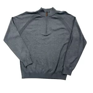 Footjoy 4 Way Stretch Drirelease Wool 1/2 Zip Sweater Golf Gray Large $145 NEW - Picture 1 of 9