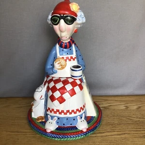 Vtg Hallmark Maxine & Floyd Cookie Jar Hand Painted J Wagner 14” NIB - Whimsical - Foto 1 di 12
