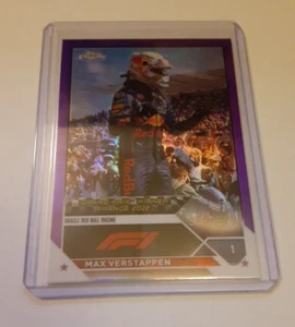 2023 Topps Chrome #155 F1 Max Verstappen Purple Refractor /399 Red Bull Racing - Picture 1 of 3