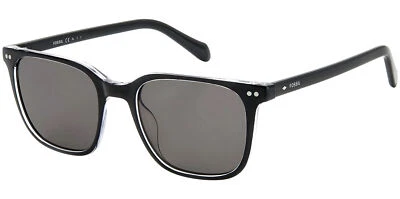 Fossil Polarized Men's Black-On-Crystal Soft Square Sunglasses FOS3140S-0807-M9 - Image 1 of 3