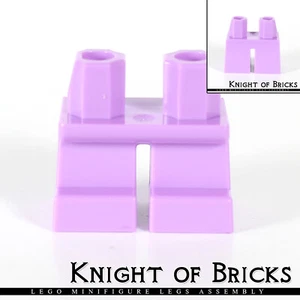 LEGO Minifigure Legs Short MEDIUM LAVENDER Solid Plain Jean - Picture 1 of 4