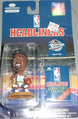 Juguete de baloncesto GRANT HILL Detroit Pistons 3" NBA Corinthian Headliners paquete DMG Foto 1 de 2