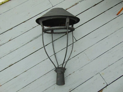 Antique 1866 MINER'S Pat E A HEATH NY Cast Iron Yard Street Lantern Light Frame - Image 1 of 4