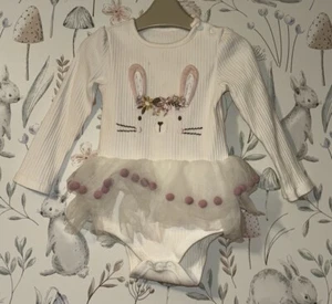 Girls Age 12-18 Months - Bunny Bodysuit - Picture 1 of 2