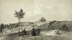 Civil War Siege of Vicksburg, Union Camp. New copies of AE Mathews 1863 litho - Picture 1 of 2