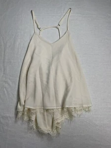 XXI Ivory Tank Cami Top With Lace Bottom Womens S Small New Without Tags - Picture 1 of 3