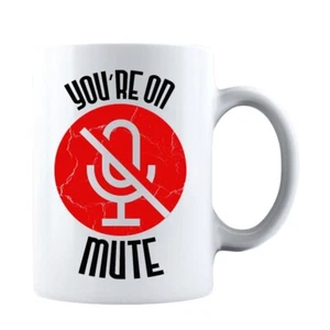 Zoom Meeting Tasse - You`re On Mute - rotes Mikrofon-Design - 11 Unzen lustige Kaffeetasse - Bild 1 von 8