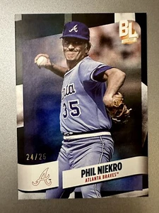 2024 Topps Big League Phil Niekro 24/25 Black Foil SSP #308 Braves - Picture 1 of 2