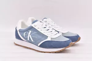 Women's Calvin Klein Cayle Casual Round Toe Lace-up Sneakers, Light Blue, 8M - Picture 1 of 6