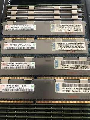16GB total 4x 4gb Hynix IBM 4Ex8 PC3-8500R DDR3 ECC Server Memory RAM - Image 1 of 3