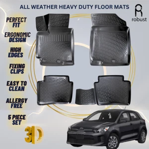 Floor Mats Liners For Kia Rio 2017-2024 All Weather Heavy Duty 3D Car Rugs New - Picture 1 of 9