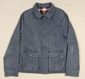 Lark & Wolff Twill Reißverschluss Druckknopfleiste Feldjacke blau-grau Damengröße Small - Bild 1 von 17