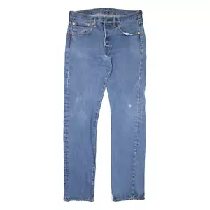 LEVI'S 501 Jeans Mens Blue Regular Straight W31 L34 - Picture 1 of 6