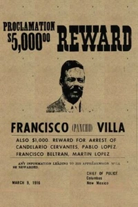 PANCHO VILLA POSTER Reward RARE HOT NEU 24x36 - Bild 1 von 1