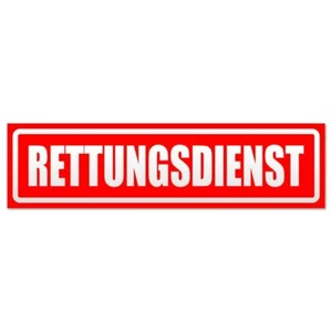 Rettungsdienst invertiert Magnetschild Schild magnetisch - Picture 1 of 25