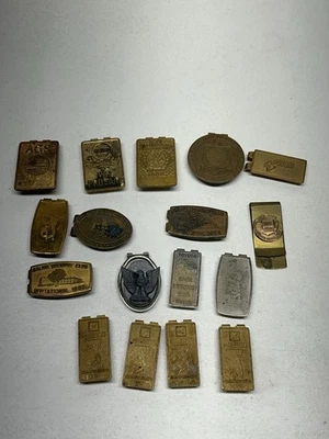 VINTAGE TO NOW LOT MONEY CLIPS Brass? PGA Golf - Image 1 of 4