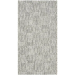 SAFAVIEH Courtyard Gray Doormat 2 ft. x 4 ft. Solid Patio Area Rug - Picture 1 of 12