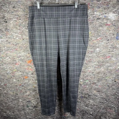Nine West Legging Pants Womens XL Gray Plaid Pull On Stretch Slim Fit Office - Image 1 of 4